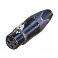 NEUTRIK - CONNECTEUR XLR, 3 POINTS FEMELLE, ARGENTE, NOIR