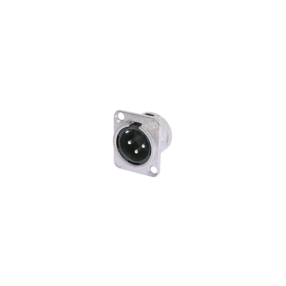 NEUTRIK - EMBASE XLR, 3 POINTS MALE, ARGENTE, NICKEL, TYPE D
