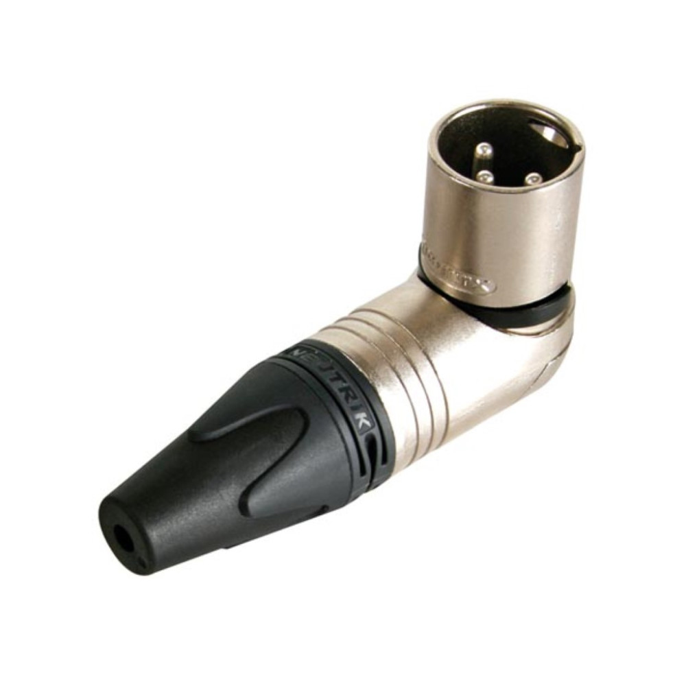 NEUTRIK - CONNECTEUR XLR, 3 POINTS MÂLE, COUDÉ, NICKELÉ, CONTACTS ARGENTÉS