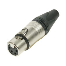 NEUTRIK - CONNECTEUR XLR, 4 POINTS FEMELLE, ARGENTE, NICKEL
