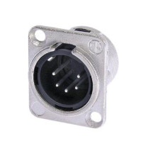 NEUTRIK - EMBASE XLR, 5 POINTS MALE, ARGENTE, NICKEL, TYPE D