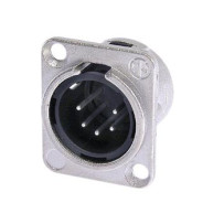 NEUTRIK - EMBASE XLR, 5 POINTS MALE, ARGENTE, NICKEL, TYPE D
