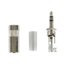 REAN - CONNECTEUR DE 3.5 mm - 3 POINTS - CORPS MÉTALLIQUE AVEC COLLIER DE CÂBLE À SERTIR