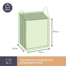 Housse extérieure pour coussins de salon - 75x75x90cm
