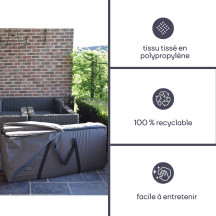 Housse extérieure pour coussins de salon - 200x75x60cm