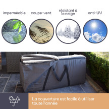 Housse extérieure pour coussins de salon - 200x75x60cm