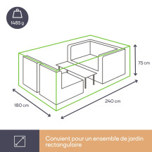 Housse extérieure pour ensemble de salon - 240x180x75cm