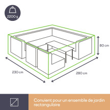 Housse extérieure pour ensemble de salon - 280x230x80cm