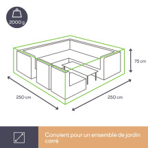 Housse extérieure pour ensemble de salon - 250x250x75cm