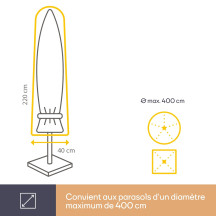 Housse d'extérieur pour parasol max. Ø 400 cm