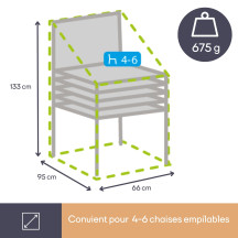 Housse d'extérieur pour chaises empilables - 95 cm