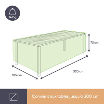 Housse d'extérieur pour table - max. 300 cm