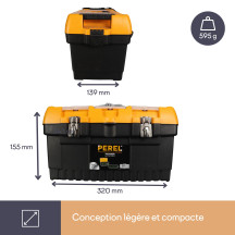Boîte à Outils à Fermetures Métalliques - 320 x 155 x 139 mm - 6,8 L
