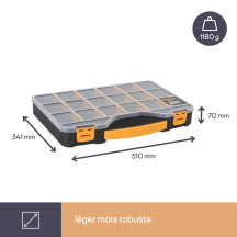 Boîte de Rangement - 510 x 341 x 70 mm - 12,5 L