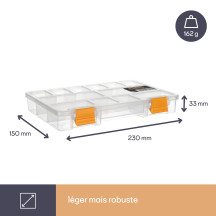 Boîte de Rangement Classique - 230 x 150 x 33 mm - 1,1 L
