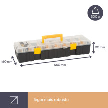 Coffret De Rangement En Plastique - 460 x 160 x 90 mm - 6 L