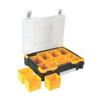 Coffre de rangement en plastique avec bacs amovibles - 490x420x115 mm - 23 L