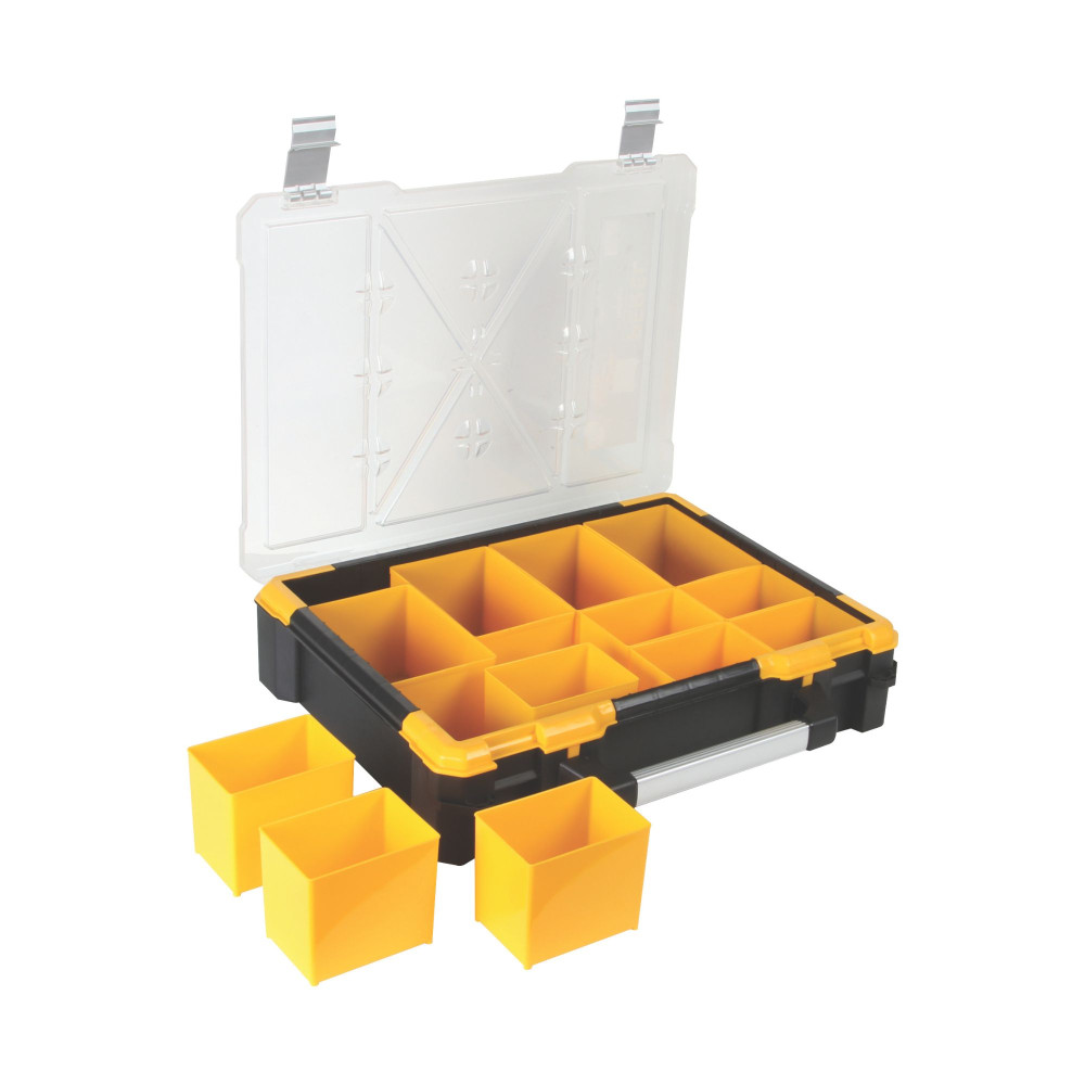 Coffre de rangement en plastique avec bacs amovibles - 490x420x115 mm - 23 L